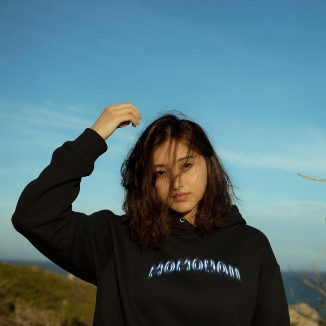 momohaii bubble oversized hoodie