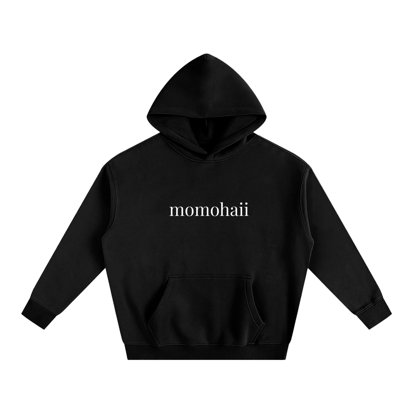 momohaii text oversized hoodie