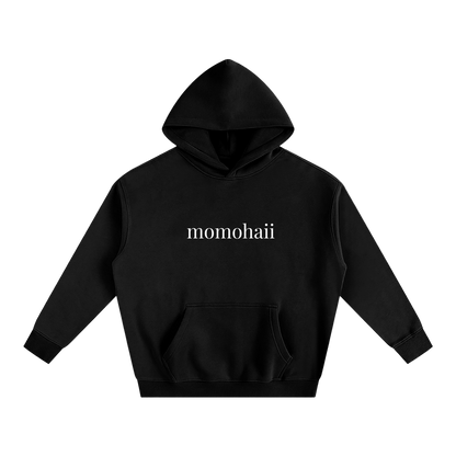 momohaii text oversized hoodie