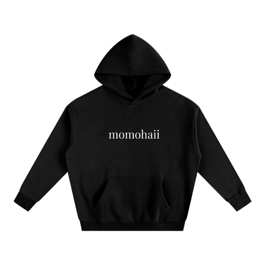 momohaii text oversized hoodie