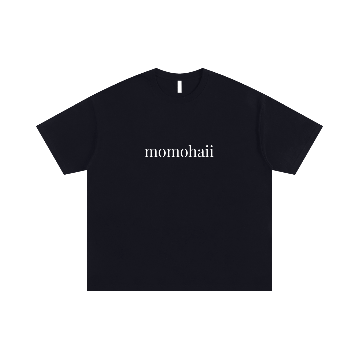 momohaii text oversized cotton t-shirt