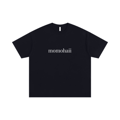 momohaii text oversized cotton t-shirt