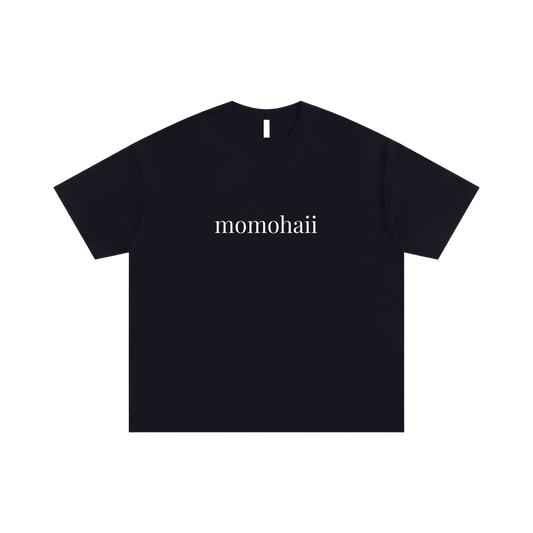 momohaii text oversized cotton t-shirt